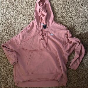 Nike Women's Pink Coral Salmon Colored Medium Hoodie